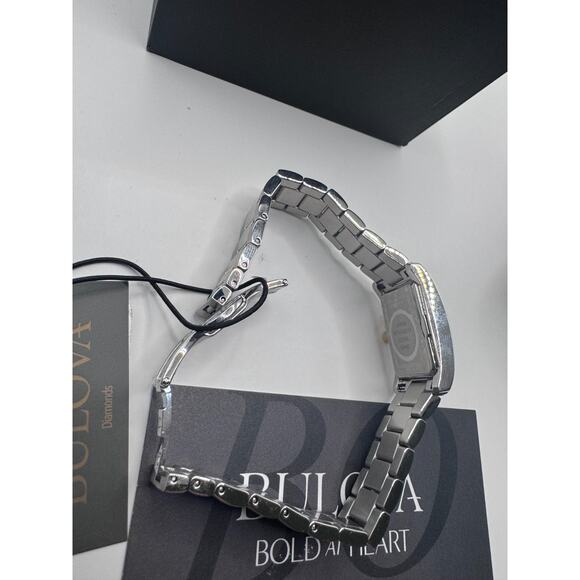Bulova Classic 98P230 Black Dial Diamond Two Tone Stainless Steel Watch - NIB main image 6
